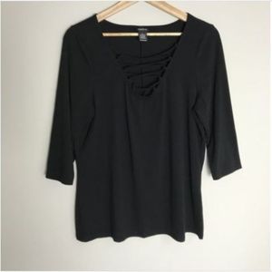 Torrid Women 14/16 Black Shirt Blouse Top